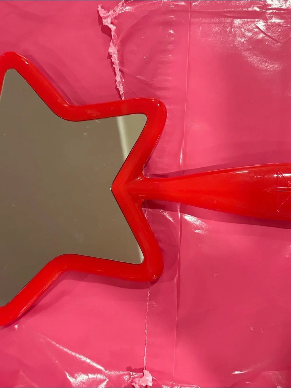 Jeffree Star Red Star Hand Mirror on Pink